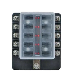 Блок на 10 предохранителей с индикацией исправности предохранителя, Marine Rocket