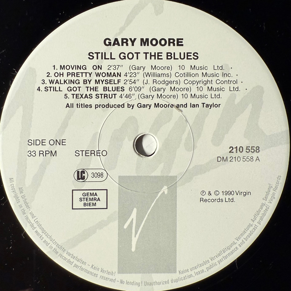 Gary Moore - Still Got The Blues (Европа 1990г.)