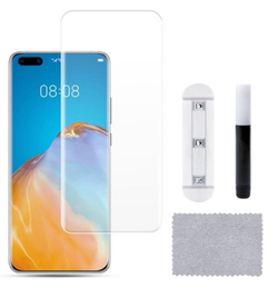 Закаленное стекло с полной поклейкой Full Glue UV с лампой УФ для Huawei P40 Pro, G-Rhino