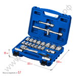 ЗУБР А-22, 22 предм., (1/2″), универсальный набор инструмента, Профессионал (27632-H22)