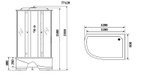 Душевая кабина Niagara Luxe 120x80 NG-7712WR с гидромассажем