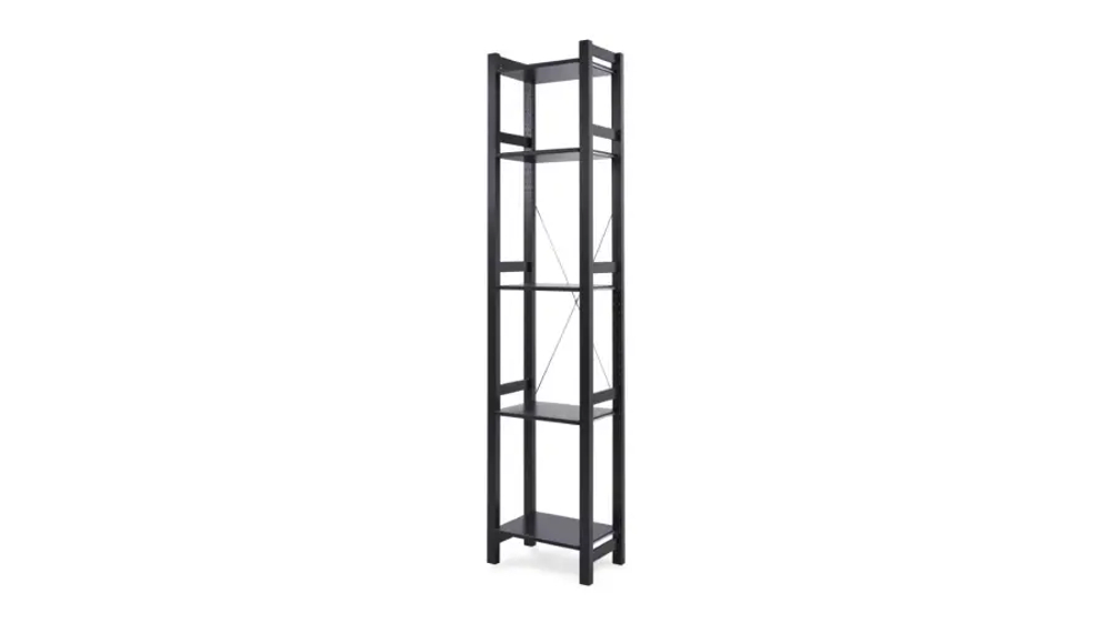 Стеллаж 5 полок - аналог IKEA/IVAR/ИВАР/УДОРА/ ИКЕА,  49x210x30см, черный