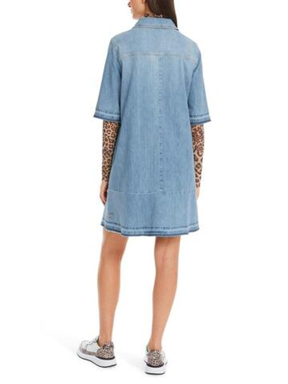 Marc Cain Платье джинсовое с контрастными манжетами