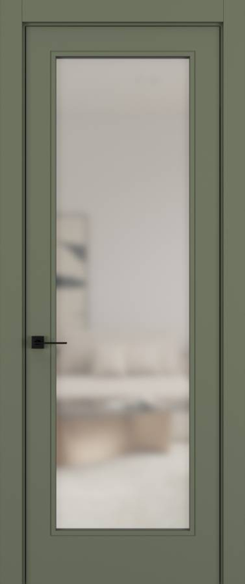 Дверь 01V HARMONY Матовый Оливковый