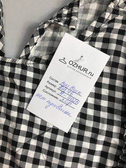 Блузка в клетку, визуально 46 размер