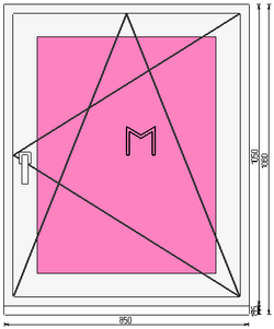 Пластиковое окно 1050 х 850 ТермА Эко + Москитная сетка