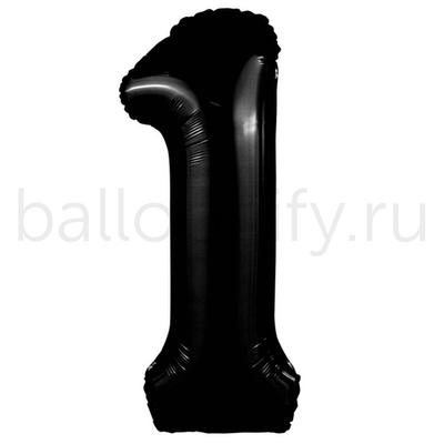 Шар ЦИФРА 1 Пастель Black 40" 102 см