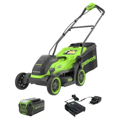 Аккумуляторная газонокосилка Greenworks GD40LM361K5 40В (1 x 5 Ач, ЗУ) нож 36 см, 2520807UG
