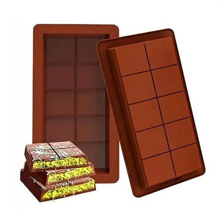 Силиконовая форма для Дубайского шоколада №1 (плитка 22,2*11,7*2 см)