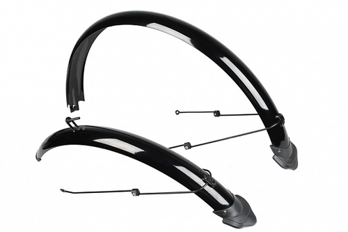 Крылья 26" полноразмерные XGNB-099 пластиковые чёрные с брызговиками