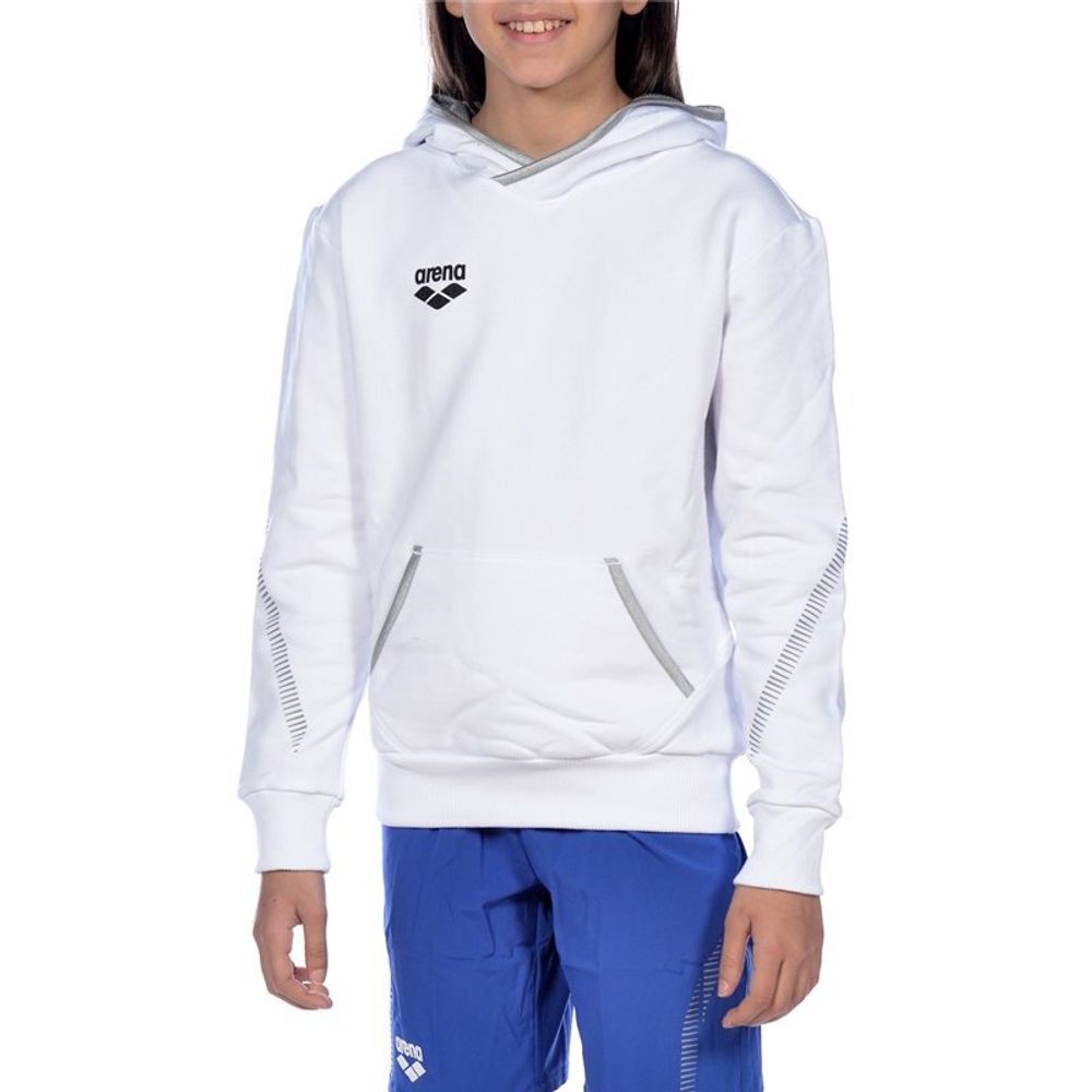 Спортивная толстовка юниорская Arena JUNIOR Team Line HOODIE 10-11 лет (белая)