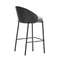 Полубарный стул Eamy светло-серый с черной отделкой