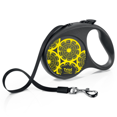 Поводок-рулетка для собак Flexi Joy Lemon S 5м до 15кг, лента, Triol