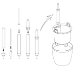 Кашпо АНФА 6,0л D220мм H=200мм вставка V=3,8л и автополив, с индикатором уровня воды