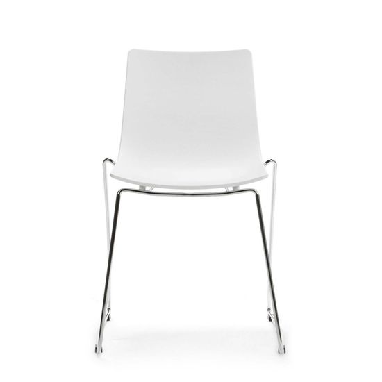 Стул Cafeteria ножки металл, сиденье белый пластик