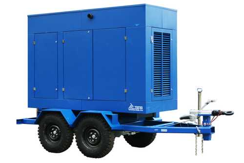 Дизельный генератор ТСС ЭД-16-Т400-2РКМ9 в шумозащитном кожухе на прицепе с АВР