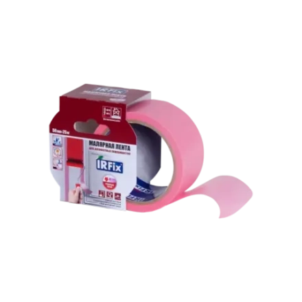 IRFix Extra Малярная лента для деликатных поверхностей 50мм х 25м розовая