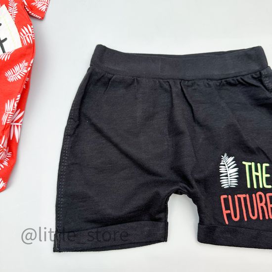 Комплект хлопковый "Future" терракот/черный