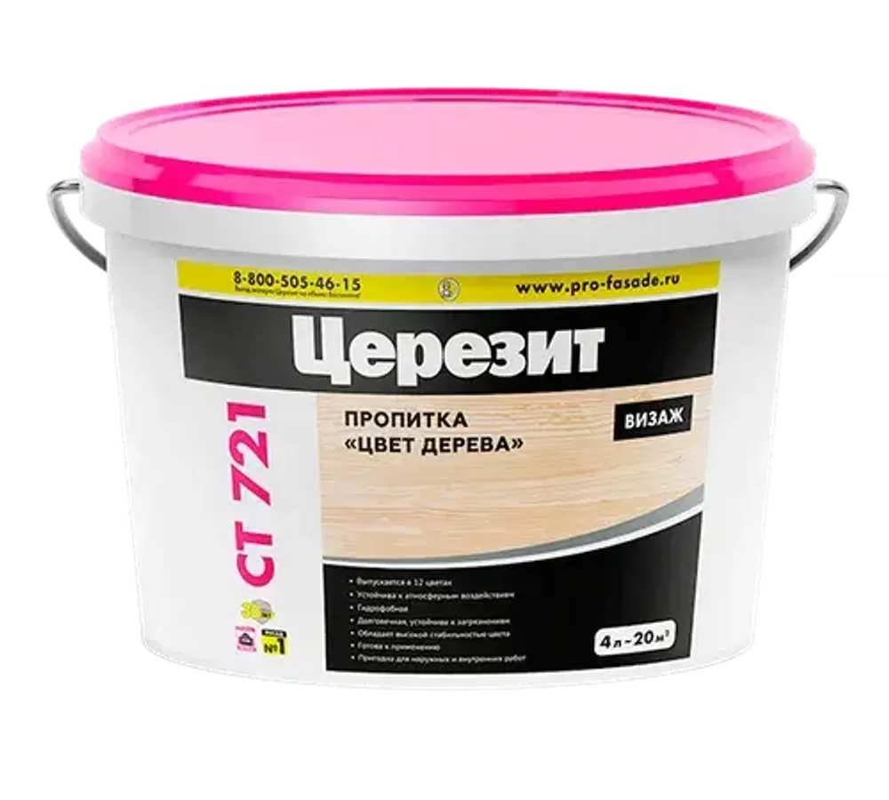 Пропитка Церезит CT 721 VISAGE дерево база 4л