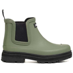 AIGLE Soft Rain Abrasion Resistant Cushioning Comfortable Rain Boots Women"s Green Black