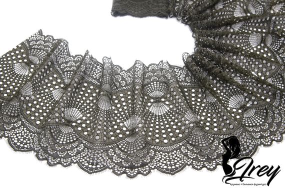 03-167 Кружево эластичное 22 см, хаки