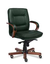 Кресло для руководителя Senator B зелёная кожа