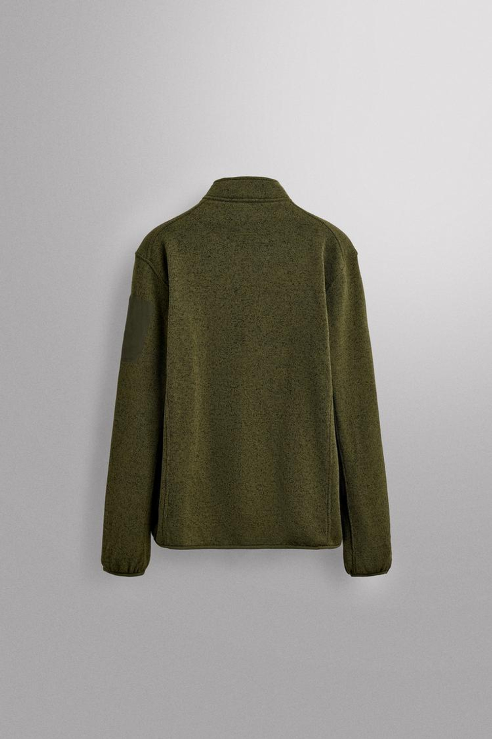 ZARA ВЯЗАНАЯ КУРТКА С ФЛИСОМ, ЗЕЛЕНЫЙ