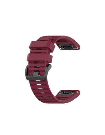 Ремешок быстросъемный 22 мм. силиконовый для Garmin Fenix 5/5+/6/7/, Quatix 5,MARQ, Forerunner 935/945,instinct 1/2,Epix Gen 2 (Вишневый)