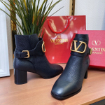 Кожаные ботильоны