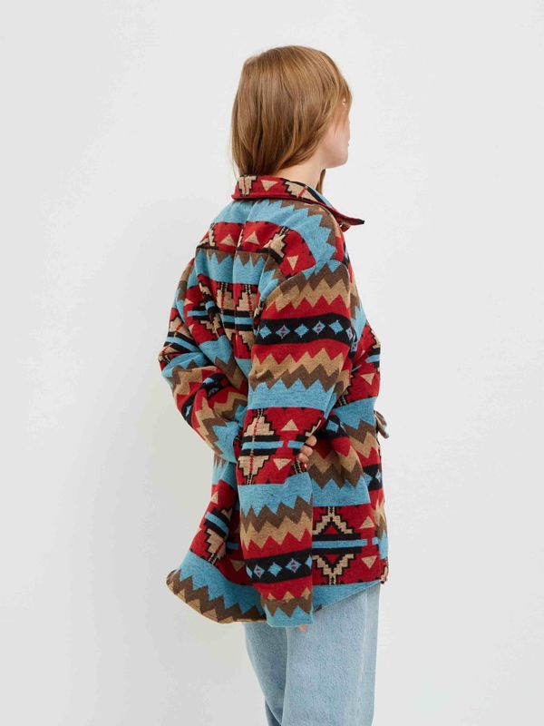 Рубашка Этно красно-синяя - фото 9