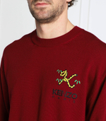 Хлопковый свитер Kenzo - бордовый(FC65PU3423LA)