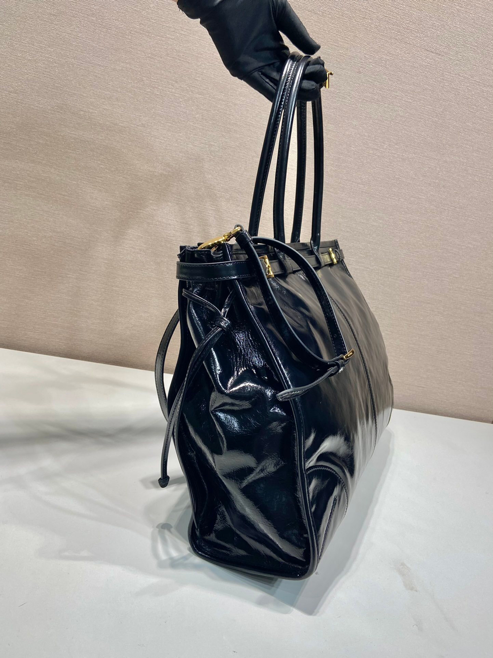 Prada Extra Large Leather Handbag 42 cm