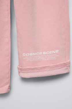 ZARA БРЮКИ ИЗ МЯГКОЙ ТКАНИ WIDE LEG, РОЗОВЫЙ