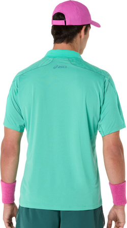 Мужское теннисное поло Asics Match Jacquard Short Sleeve - aurora green