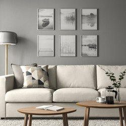 IKEA BILD  (ИКЕА БИЛД)  -  Плакат, гребная лодка и пирсы, 30x40 см.