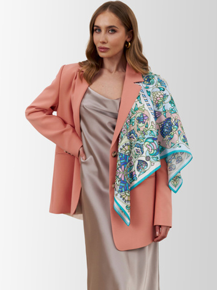 Платок «Русская эмаль» нежная 100% шёлк