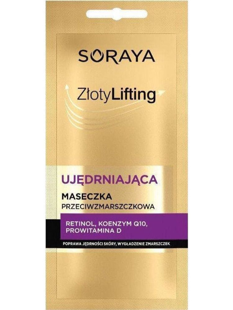 Маски Soraya Soraya Złoty Lifting ujędrniająca maseczka przeciwzmarszczkowa 8ml