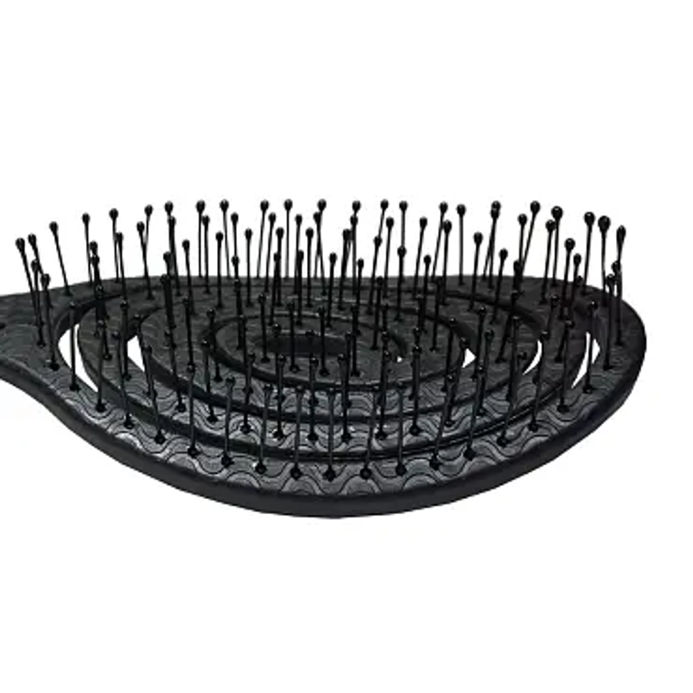 [SOLOMEYA] Подвижная био-расческа для волос ЧЕРНАЯ Solomeya Detangling bio hair brush Black , 1 шт