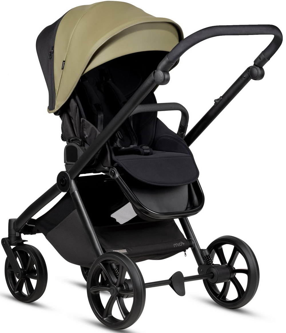 Детская коляска Tutis Mio 3 Plus Leather New 3 в 1 с автокреслом Beno Beige 1622025 Olive