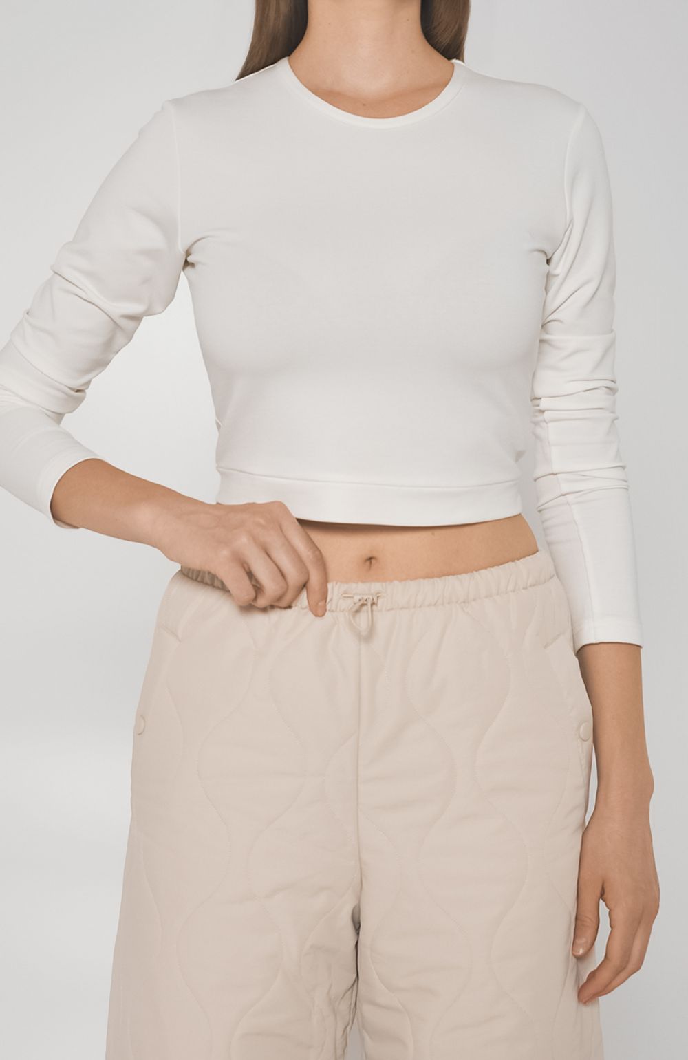 Брюки Alexandra Talalay стёганые AT019 ванильные