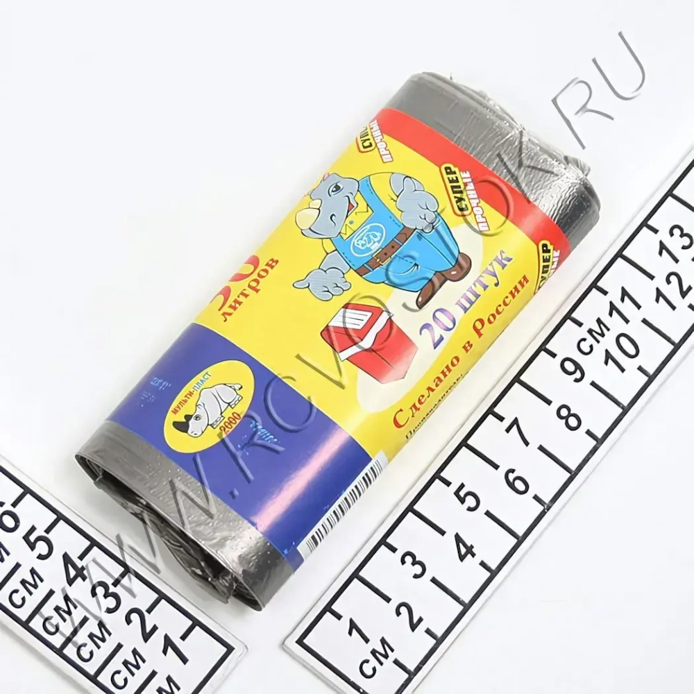 Мешки для мусора «Мультипласт» особопрочные 30л 20шт/50 рулон (Р)