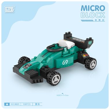 Конструктор LOZ Формула-1 Гоночный автомобиль 130 деталей NO. 8623 Formula 1 Racing Car Micro Block