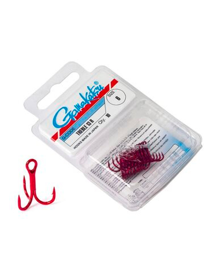 Крючки-тройники Gamakatsu 13R TREBLE HOOKS RED размер 06 (упк.10шт.)