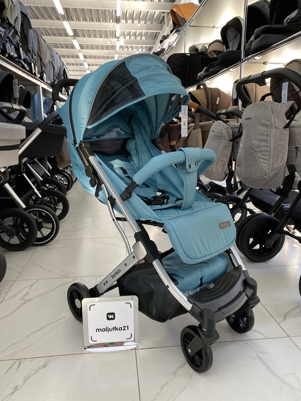 Коляска прогулочная Farfello Comfy Go, мятный (Smoke mint) Артикул: CG-37