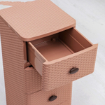 Комод "Плетёнка" 4-х секционный (какао)(уп.1)