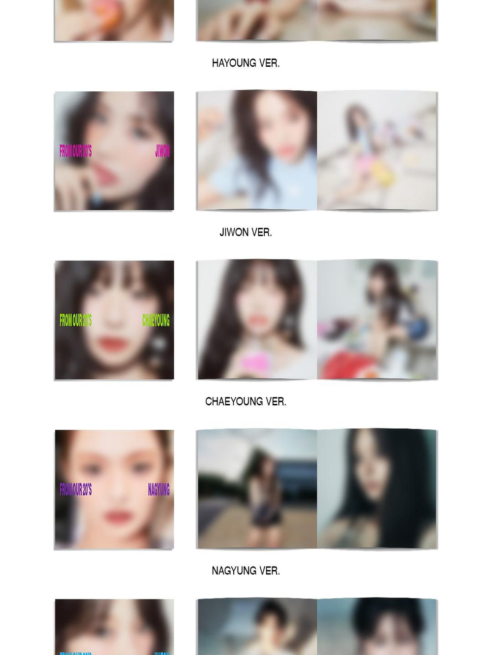 Альбом fromis_9 - FROM OUR 20's 6th Mini Album DIGIPACK 5 Version SET
