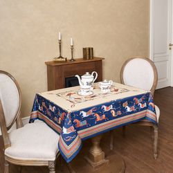 СКАТЕРТЬ "PASSAGE" 110Х140СМ ,БЕЖЕВЫЙ,100% ХЛОПОК С ПРОПИТКОЙ,ТВИЛ