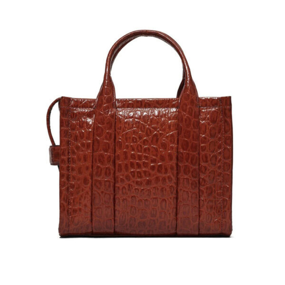 Сумка Marc Jacobs The Small Croc-embossed Tote Bag Spice Brown