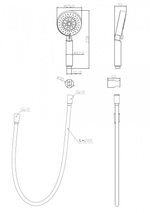 Ручной душ BelBagno со шлангом и держателем BB-DFS-5-CRM