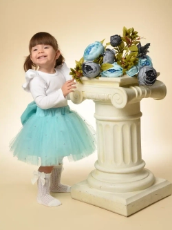 Юбка-пачка фатиновая с бусами